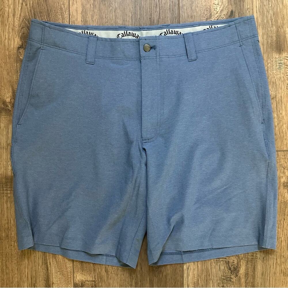 NEW!! Callaway Men's Blue Golf Shorts, Tech Pocket, 8.5 Inseam, Size 36